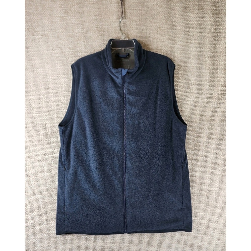 Mack Weldon Warmknit Fleece Vest‎ Mens XL (Tall?) Navy Full Zip Nature Outdoors